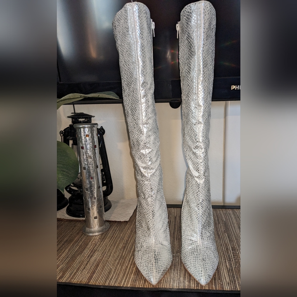 Snakeskin (Faux) Soft Metallic Boots